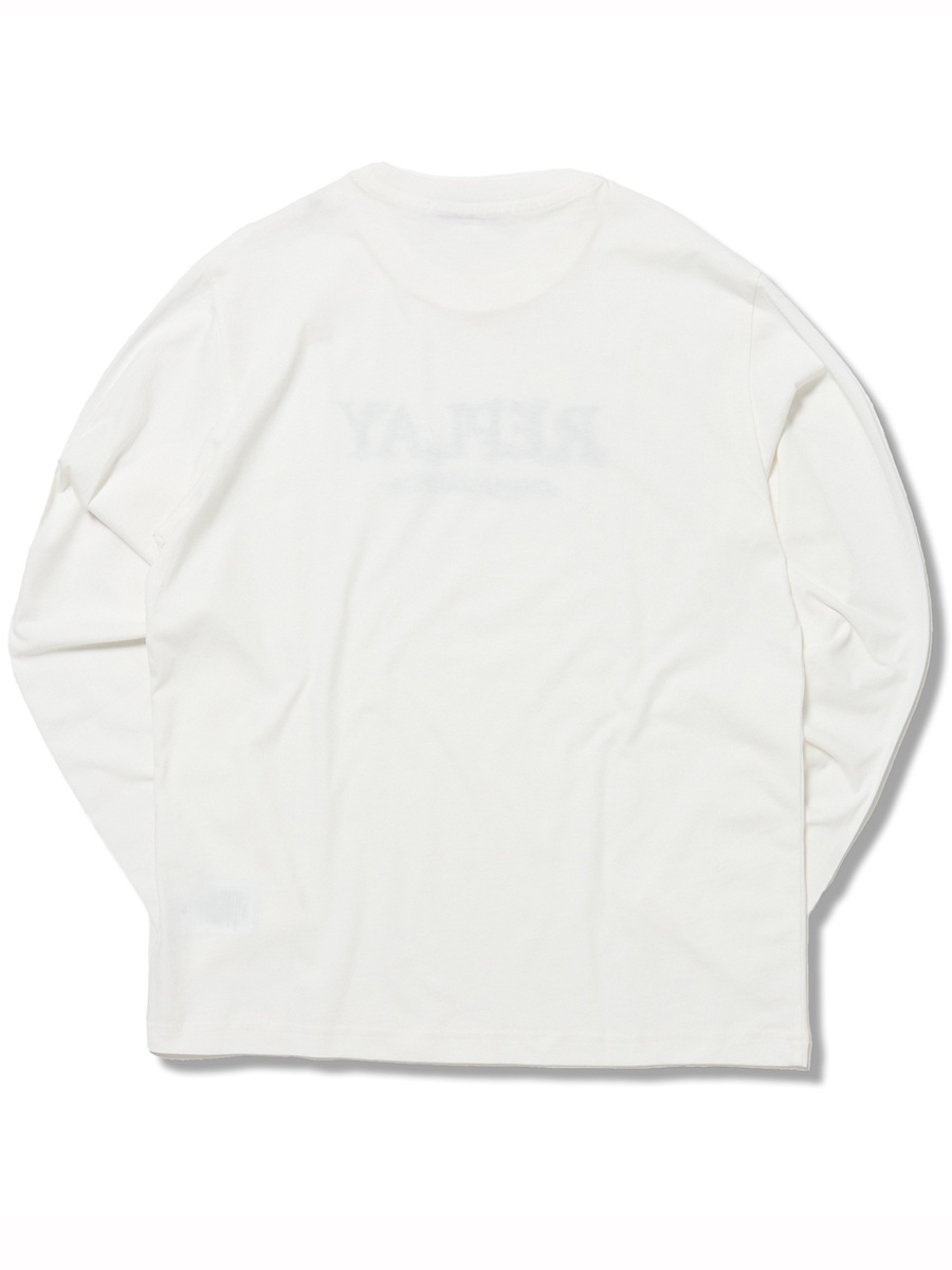 REPLAYレタリングロゴ ベーシックジャージーロンT 詳細画像 ホワイト 2